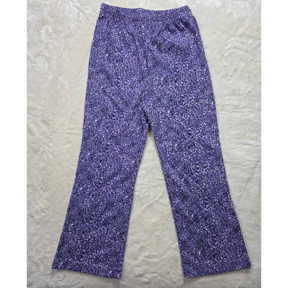 Vintage Specialty Kids Purple Fleece Hoodie Floral Pants Outfit Set 3T NWT - Picture 5 of 7